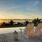 Poolside at sunrise